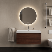 Gliss Design Wastafelmeubel Milan Choco Eiken Walnoot 100 cm met Wastafel naar keuze