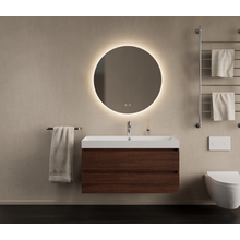 Gliss Design Wastafelmeubel Milan Choco Eiken Walnoot 100 cm met Wastafel naar keuze