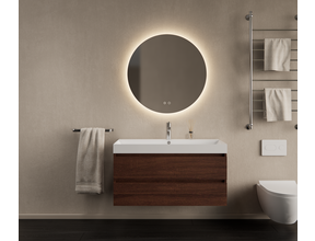 Gliss Design Wastafelmeubel Milan Choco Eiken Walnoot 100 cm met Wastafel naar keuze