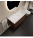 Gliss Design Wastafelmeubel Milan Choco Eiken Walnoot 100 cm met Wastafel naar keuze