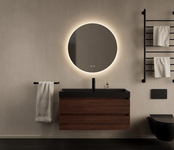 Gliss Design Wastafelmeubel Milan Choco Eiken Walnoot 100 cm met Wastafel naar keuze