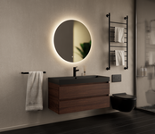 Gliss Design Wastafelmeubel Milan Choco Eiken Walnoot 100 cm met Wastafel naar keuze