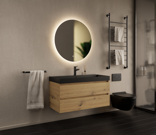 Gliss Design I Wastafelmeubel I Milan I 100 cm I Artisan Eiken Gliss Design I Wastafelmeubel I Milan I 100 cm I Artisan Eiken