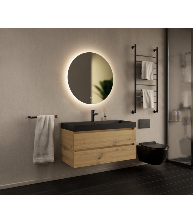 Gliss Design I Wastafelmeubel I Milan I 100 cm I Artisan Eiken