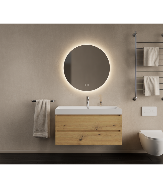 Gliss Design I Wastafelmeubel I Milan I 100 cm I Artisan Eiken