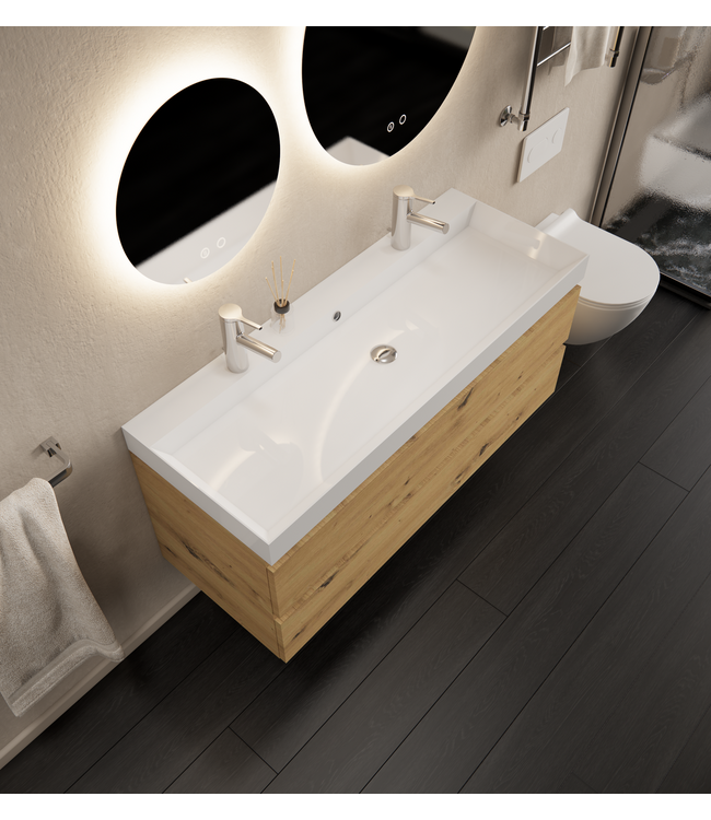 Gliss Design I Wastafelmeubel I Milan I 120 cm I Artisan Eiken