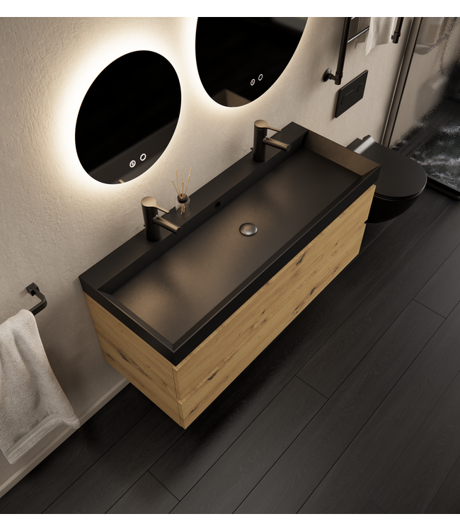 Gliss Design I Wastafelmeubel I Milan I 120 cm I Artisan Eiken