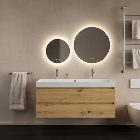 Gliss Design Wastafelmeubel Milan Artisan Eiken 120 cm met Wastafel enkele wasbak