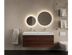Gliss Design Wastafelmeubel Milan Choco Eiken Walnoot 120 cm met Wastafel enkele wasbak