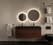 Gliss Design Wastafelmeubel Milan Choco Eiken Walnoot 120 cm met Wastafel enkele wasbak