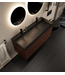 Gliss Design Wastafelmeubel Milan Choco Eiken Walnoot 120 cm met Wastafel enkele wasbak