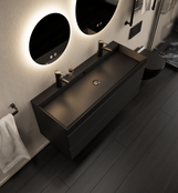 Gliss Design Wastafelmeubel Milan Mat Zwart 120 cm met Wastafel enkele wasbak