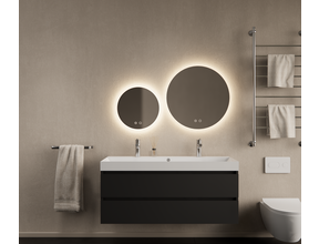 Gliss Design Wastafelmeubel Milan Mat Zwart 120 cm met Wastafel enkele wasbak