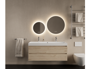 Gliss Design Wastafelmeubel Milan Kastanje 120 cm met Wastafel enkele wasbak