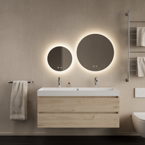 Gliss Design Wastafelmeubel Milan Kastanje 120 cm met Wastafel enkele wasbak