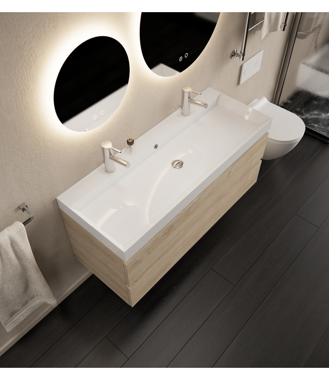 Gliss Design I Wastafelmeubel I Milan I 120 cm I Kastanje