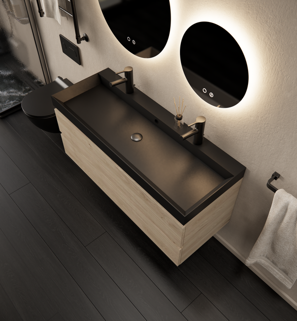 Gliss Design I Wastafelmeubel I Milan I 120 cm I Kastanje