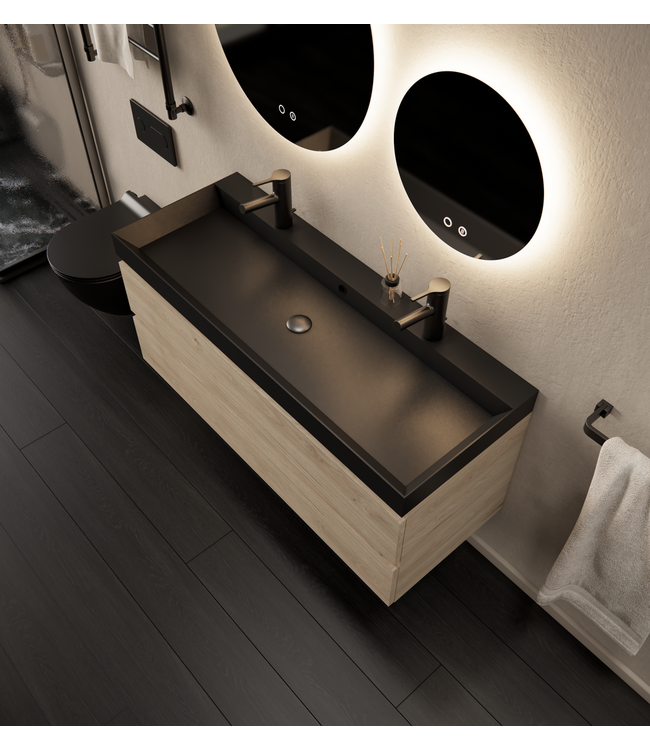 Gliss Design I Wastafelmeubel I Milan I 120 cm I Kastanje