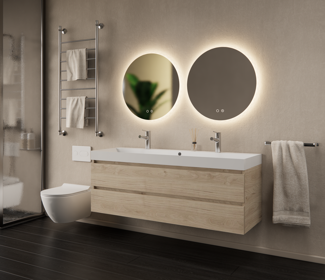 Gliss Design I Wastafelmeubel I Milan I 140 cm I Kastanje Gliss Design I Wastafelmeubel I Milan I 140 cm I Kastanje