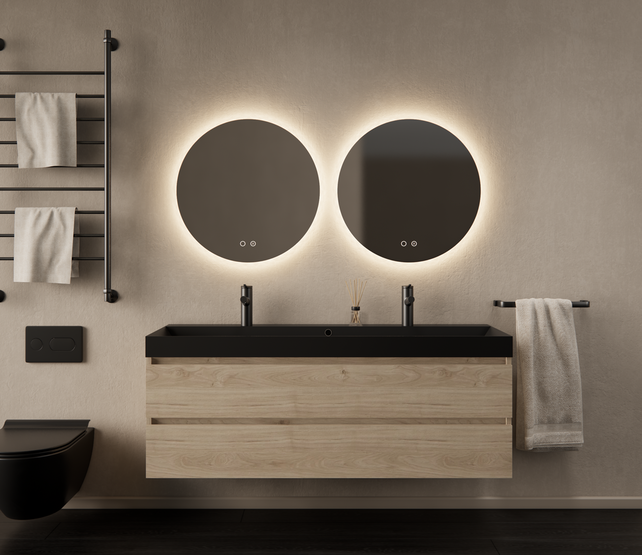 Gliss Design I Wastafelmeubel I Milan I 140 cm I Kastanje Gliss Design I Wastafelmeubel I Milan I 140 cm I Kastanje