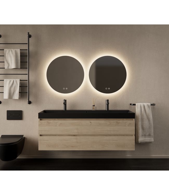 GLISS DESIGN Gliss Design I Wastafelmeubel I Milan I 140 cm I Kastanje