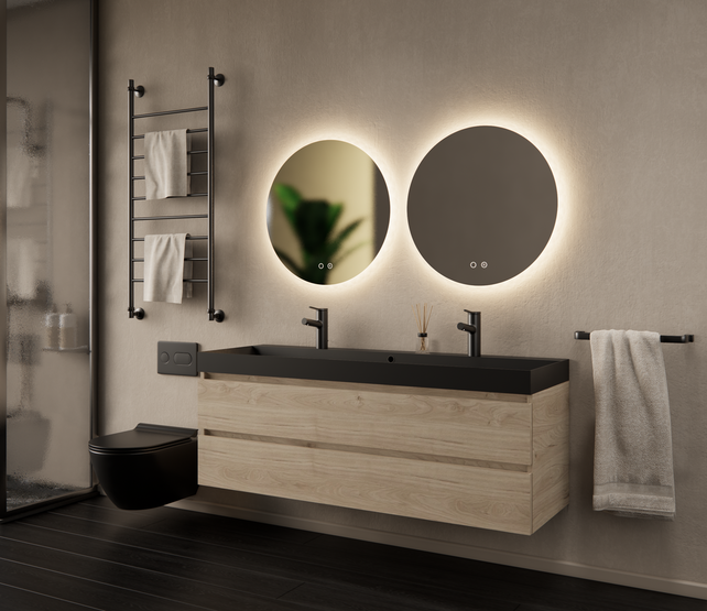 Gliss Design I Wastafelmeubel I Milan I 140 cm I Kastanje Gliss Design I Wastafelmeubel I Milan I 140 cm I Kastanje