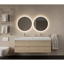 Gliss Design Wastafelmeubel Milan Kastanje 140 cm met Wastafel enkele wasbak