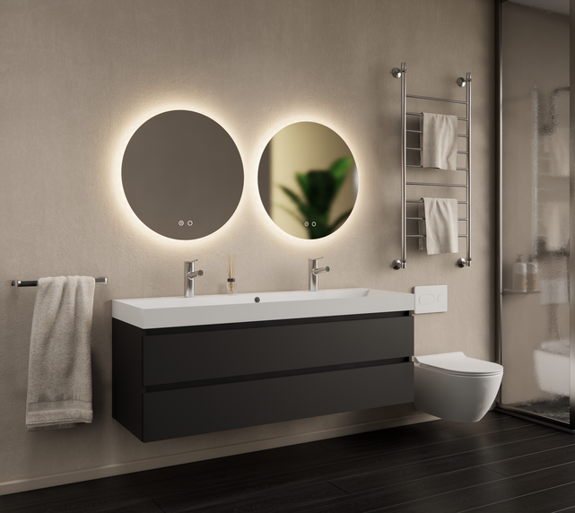 Gliss Design I Wastafelmeubel I Milan I 140 cm I Mat Zwart Gliss Design I Wastafelmeubel I Milan I 140 cm I Mat Zwart