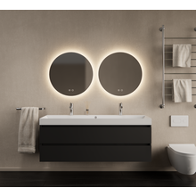 Gliss Design Wastafelmeubel Milan Mat Zwart 140 cm met Wastafel enkele wasbak