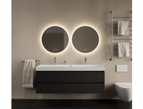 Gliss Design Wastafelmeubel Milan Mat Zwart 140 cm met Wastafel enkele wasbak