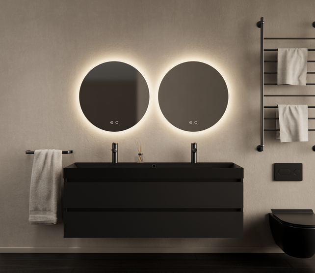 Gliss Design I Wastafelmeubel I Milan I 140 cm I Mat Zwart Gliss Design I Wastafelmeubel I Milan I 140 cm I Mat Zwart