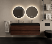 Gliss Design Wastafelmeubel Milan Choco Eiken Walnoot 140 cm met Wastafel enkele wasbak