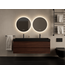 GLISS DESIGN Gliss Design Wastafelmeubel Milan Choco Eiken Walnoot 140 cm met Wastafel enkele wasbak
