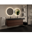 GLISS DESIGN Gliss Design Wastafelmeubel Milan Choco Eiken Walnoot 140 cm met Wastafel enkele wasbak