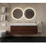 GLISS DESIGN Gliss Design Wastafelmeubel Milan Choco Eiken Walnoot 140 cm met Wastafel enkele wasbak