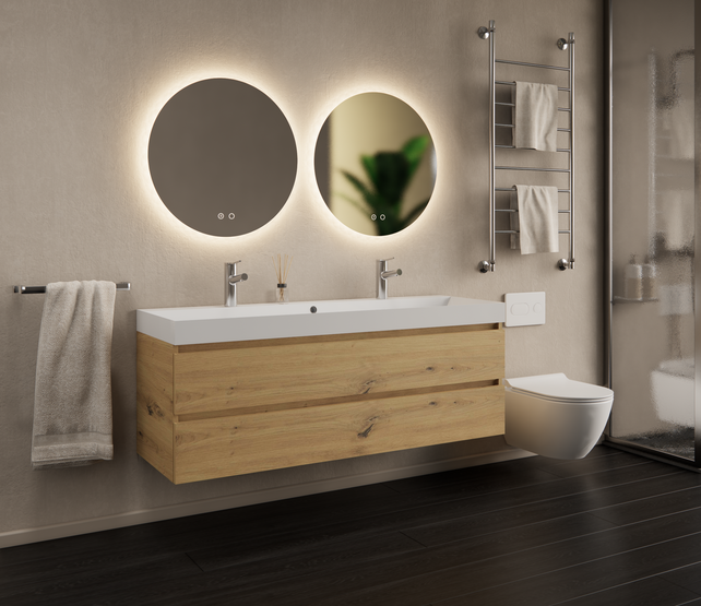 Gliss Design I Wastafelmeubel I Milan I 140 cm I Artisan Eiken Gliss Design I Wastafelmeubel I Milan I 140 cm I Artisan Eiken