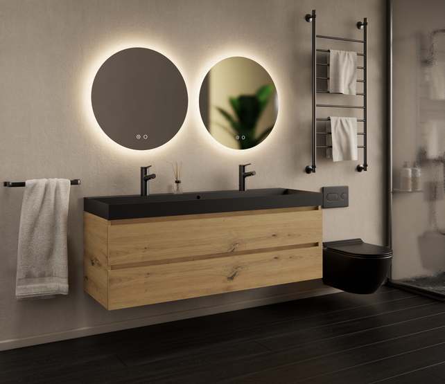 Gliss Design I Wastafelmeubel I Milan I 140 cm I Artisan Eiken Gliss Design I Wastafelmeubel I Milan I 140 cm I Artisan Eiken