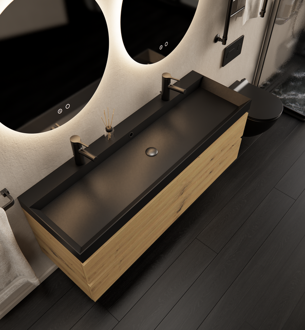 Gliss Design I Wastafelmeubel I Milan I 140 cm I Artisan Eiken Gliss Design I Wastafelmeubel I Milan I 140 cm I Artisan Eiken