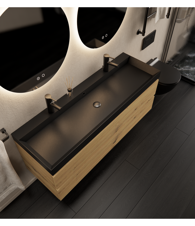 Gliss Design I Wastafelmeubel I Milan I 140 cm I Artisan Eiken