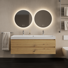 Gliss Design Wastafelmeubel Milan Artisan Eiken 140 cm met Wastafel enkele wasbak