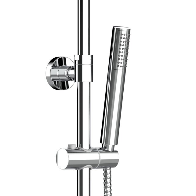 Regendoucheset Mila Chroom Rond Opbouw Thermostatisch Hoofddouche 20 cm Regendoucheset Mila Chroom Rond Opbouw Thermostatisch Hoofddouche 20 cm
