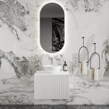 Gliss Design Arges Badkamermeubel met Ribbelfront Mat Wit 60cm  incl. topblad