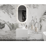 GLISS DESIGN Gliss Design Arges Badkamermeubel met Ribbelfront Mat Wit 60cm incl. topblad