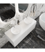 Gliss Design Arges Badkamermeubel met Ribbelfront Mat Wit 120cm incl. topblad