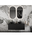 Gliss Design Arges Badkamermeubel met Ribbelfront Mat Wit 120cm incl. topblad