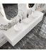 Gliss Design Arges Badkamermeubel met Ribbelfront Mat Zwart 210cm incl. topblad