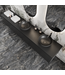 Gliss Design Arges Badkamermeubel met Ribbelfront Mat Zwart 240cm incl. topblad