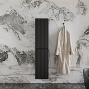 Badkamerkast Arges met Ribbelfront Mat Wit 160 cm 2-deurs