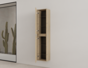 Badkamerkast met Ribbelfront Ash Gray 160 cm 2-deurs Badkamerkast met Ribbelfront Ash Gray 160 cm 2-deurs