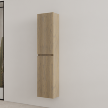 Badkamerkast met Ribbelfront Ash Gray 160 cm 2-deurs